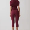Blanca stretchcrepe-capribyxor – mahogny