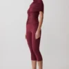Blanca stretchcrepe-capribyxor – mahogny