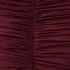 Linh Slinky höghalsad rynkad topp – Mahogany