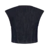 Loraine ärmlös Denim-top – Indigo Pinstripe
