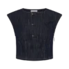 Loraine ärmlös Denim-top – Indigo Pinstripe