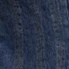 Loretta Denim Top med korta ärmar – tvättad mörkblå