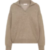 Luca stickad tröja – beige melerad Luca stickad tröja – beige melerad