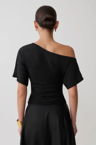 Luu axelbar slinky-top – svart
