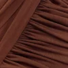 Lydia Slinky asymmetrisk halterneck-top – chokladbrun