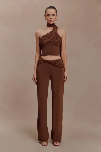Lydia Slinky raka byxor – choklad