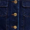 Marge figursydd kortärmad topp i Denim – indigoblå