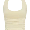 Marie återvunnen halterneck-top – Lemon Sherbet