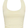 Marie återvunnen halterneck-top – Lemon Sherbet