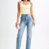 Marie återvunnen halterneck-top – Lemon Sherbet
