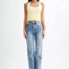 Marie återvunnen halterneck-top – Lemon Sherbet