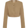 Marielle kort jacka med knappar – taupe Marielle kort jacka med knappar – taupe