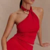 Mariposa Slinky halterneck-top – röd