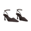 Marley satinpumps med spetsig tå – chokladbrun Marley satinpumps med spetsig tå – chokladbrun