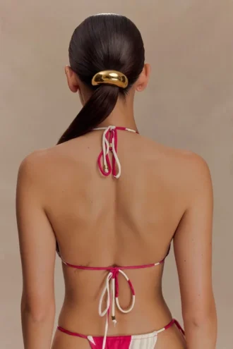 Marquise-bikini-toppar – Dragonfruit Deco Fleur-mönster