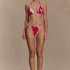 Marquise-bikini-toppar – Dragonfruit Deco Fleur-mönster