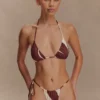 Marquise bikinitopp – Chocolate Deco Fleur-tryck