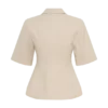 Martine kortärmad linne-top – natur Martine kortärmad linne-top – natur