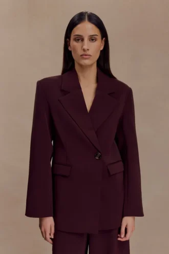 Mateo Oversized Blazer – Mahogany