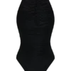 Matilda rynkad bodysuit i mesh – svart Matilda rynkad bodysuit i mesh – svart