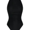 Matilda rynkad bodysuit i mesh – svart Matilda rynkad bodysuit i mesh – svart