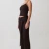 Mattais bouclé-stickad topp – mörk choklad Mattais bouclé-stickad topp – mörk choklad