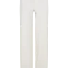 Maude Crepe Straight Leg Byxor – Ivory