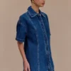 Maya Oversized Denim Shirt – Mörkblå Maya Oversized Denim Shirt – Mörkblå
