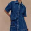 Maya Oversized Denim Shirt – Mörkblå Maya Oversized Denim Shirt – Mörkblå