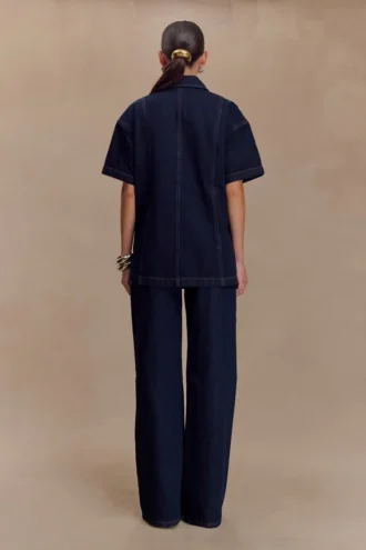 Maya Oversized Denimskjorta – indigoblå Maya Oversized Denimskjorta – indigoblå