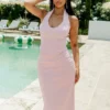Meadow korsett-halterneck-top – Candy Pink Meadow korsett-halterneck-top – Candy Pink