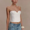 Melany Applikationsbustier i Denim – Vit Melany Applikationsbustier i Denim – Vit