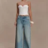 Melany Applikationsbustier i Denim – Vit Melany Applikationsbustier i Denim – Vit