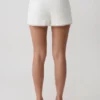 Melody linneShorts med spets – Vit