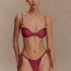 Memphis bikinitopp med pärlor – vinröd Memphis bikinitopp med pärlor – vinröd