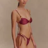Memphis bikinibotten med pärlor – vinröd Memphis bikinibotten med pärlor – vinröd