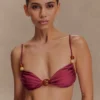 Memphis bikinitopp med pärlor – vinröd Memphis bikinitopp med pärlor – vinröd