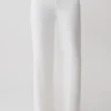 Miley Crochet Waistband Straight Leg Byxor – Ivory