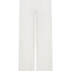 Miley Crochet Waistband Straight Leg Byxor – Ivory