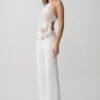 Miley virkad halterneck-top – elfenben Miley virkad halterneck-top – elfenben