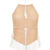 Miley virkad halterneck-top – elfenben Miley virkad halterneck-top – elfenben