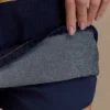 Miranda minikjol i Denim med bälte i imiterat mocka – indigoblå