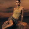 Nikki Lurex-toppar med metalldetaljer – guld Nikki Lurex-toppar med metalldetaljer – guld