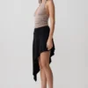 Peregrine modal rynkad halterneck-top – neutral