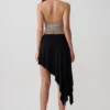 Peregrine modal rynkad halterneck-top – neutral