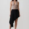 Peregrine modal rynkad halterneck-top – neutral