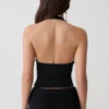 Peregrine Modal rynkad halterneck-top – Svart Peregrine Modal rynkad halterneck-top – Svart