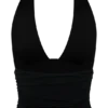 Peregrine Modal rynkad halterneck-top – Svart Peregrine Modal rynkad halterneck-top – Svart