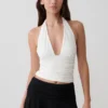 Peregrine Modal rynkad halterneck-top – Vit Peregrine Modal rynkad halterneck-top – Vit