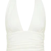 Peregrine Modal rynkad halterneck-top – Vit Peregrine Modal rynkad halterneck-top – Vit